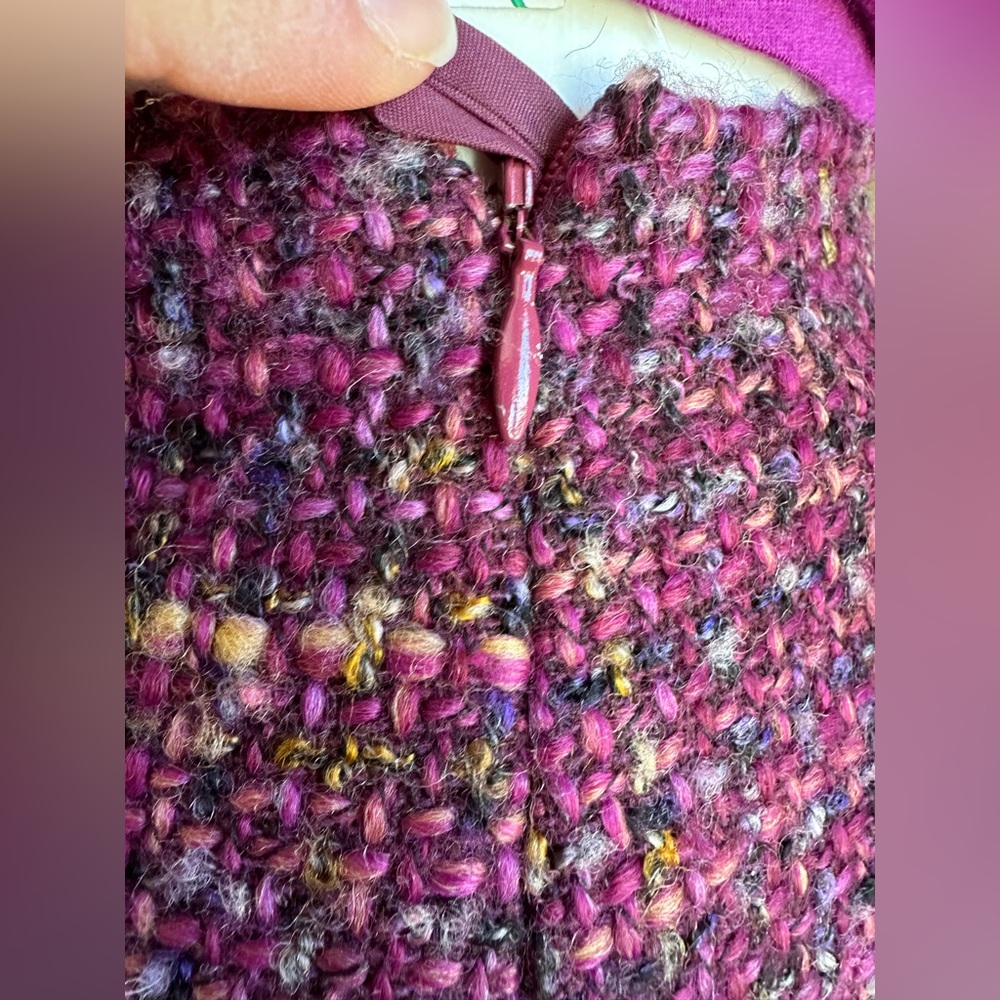 Talbots Midi Multi Color Knit Pinks & Purples Ski… - image 7